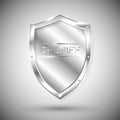 Sheriff Blank shield business protection emblem isolated vector illustration