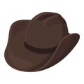 Sheriff cowboy hat icon cartoon vector. Western rodeo
