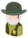 Sheriff Cowboy Man Avatar People Icon