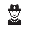 Sheriff face icon. Trendy Sheriff face logo concept on white background from People collection