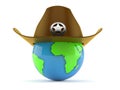 Sheriff hat with globe Royalty Free Stock Photo