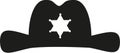 Sheriff hat with star icon Royalty Free Stock Photo