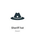 Sheriff hat vector icon on white background. Flat vector sheriff hat icon symbol sign from modern desert collection for mobile Royalty Free Stock Photo