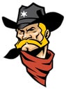 Sheriff head mascot