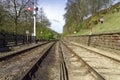 Railway track in north yorkshire, england Royalty Free Stock Photo