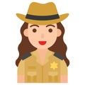 Sheriff icon, profession and job vector illustration