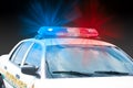 Sheriff law enforcement car w sirens & lights on Royalty Free Stock Photo