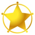 Sheriff`s badge, star icon, design element. Deputy, police bade