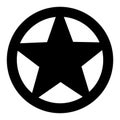 Sheriff`s badge, star icon, design element. Deputy, police bade