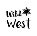 The Sheriff s Badge. Wild West Label. Western Illustration Royalty Free Stock Photo