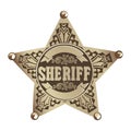 Sheriff star Royalty Free Stock Photo