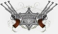 Sheriff star with guns