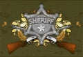 Sheriff star with guns