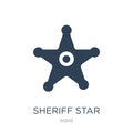 sheriff star icon in trendy design style. sheriff star icon isolated on white background. sheriff star vector icon simple and