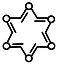 Sheriff star line icon. Legal authority symbol