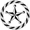 Sheriff Western Star Rope Circle Icon