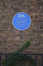 Sherlock Holmes Blue Plaque in Baker Street
