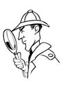 Sherlock Holmes cartoon vector Royalty Free Stock Photo