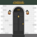 Sherlock Holmes. Detective illustration. Illustration with Sherlock Holmes. Baker street 221B. London. Big Ban.