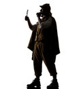 Sherlock holmes silhouette Royalty Free Stock Photo