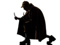 Sherlock holmes silhouette Royalty Free Stock Photo