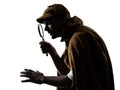 Sherlock holmes silhouette Royalty Free Stock Photo