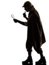 Sherlock holmes silhouette Royalty Free Stock Photo