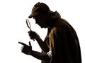 Sherlock holmes silhouette Royalty Free Stock Photo