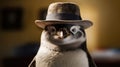 A Sherlock penguin the detective. generative ai