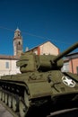 Sherman Tank in Front of Don Camillo Museum, Brescello Royalty Free Stock Photo