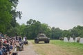 Sherman tank in historical reenactment of WWII Royalty Free Stock Photo