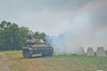 Sherman tank in historical reenactment of WWII Royalty Free Stock Photo