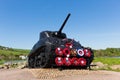 Sherman tank memorial Torcross Slapton Sands Devon for US servicemen Royalty Free Stock Photo