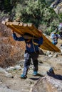 Man carrying heavy load Royalty Free Stock Photo