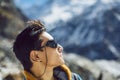 Sherpa Mountaineer looking at the summit