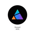 SherpaX crypto currency token vector logo company icon