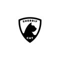 sherrif cat logo emblem Royalty Free Stock Photo