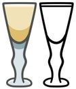 Sherry glass in colored and line versions