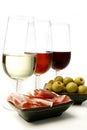 Sherry wine and tapas Royalty Free Stock Photo