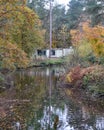 Sherwood Forest, UK - Lakeside villas at the Centre Parcs holiday village in Nottinghamshire, England Royalty Free Stock Photo