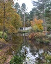 Sherwood Forest, UK - Lakeside villas at the Centre Parcs holiday village in Nottinghamshire, England Royalty Free Stock Photo