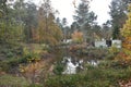 Sherwood Forest, UK - Lakeside villas at the Center Parcs holiday village in Nottinghamshire, England Royalty Free Stock Photo