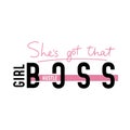 Shes got that girl boss hustle colorful poster