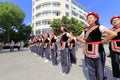 Shes nationality girl student honor guard Royalty Free Stock Photo