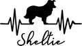 Shetland Sheepdog Sheltie heartbeat word