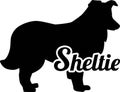 Shetland Sheepdog Sheltie silhouette real word