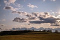 Shevardinsky redoubt on the Borodino field in Central Russia. Royalty Free Stock Photo