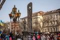 Shevchenko monument downtown Lviv