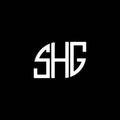 SHG letter logo design on black background. SHG creative initials letter logo concept. SHG letter design.SHG letter logo design on