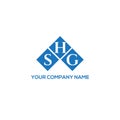 SHG letter logo design on WHITE background. SHG creative initials letter logo concept. SHG letter design Royalty Free Stock Photo